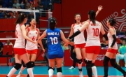 中国女排3-0韩国夺亚运会三连胜提前锁定四强